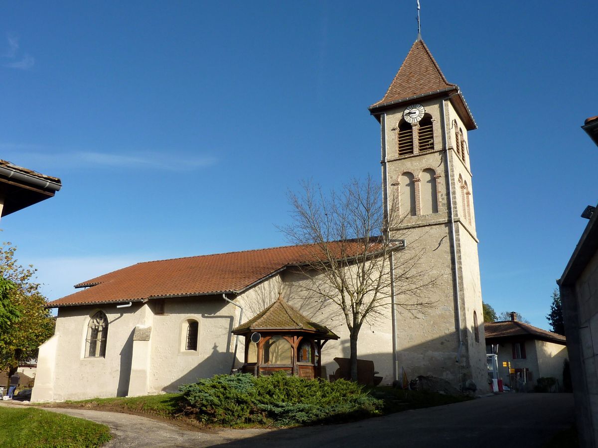 L'église de Plan et son clocher de 1860